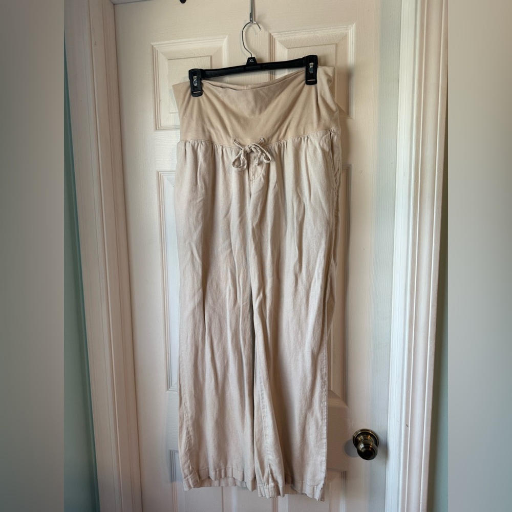 Old Navy Maternity Beige Wide-Leg Pants